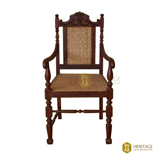 Wood chair best sale with armrest